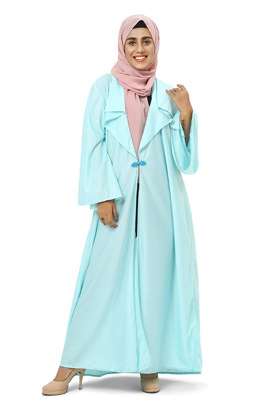 Hiba Cyan color Jacquard Fabric Shrug Women 0823 000227
