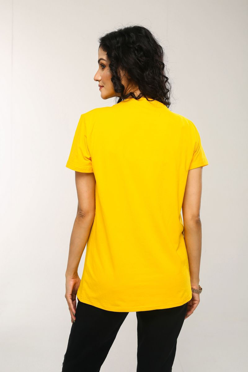 Showstopper Yellow Cotton T-shirt TS-0623 00001