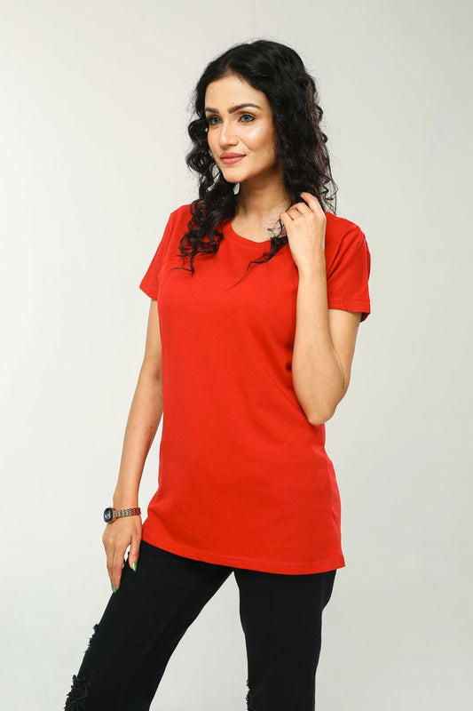 Showstopper Red Cotton T-shirt TS-0623 00008