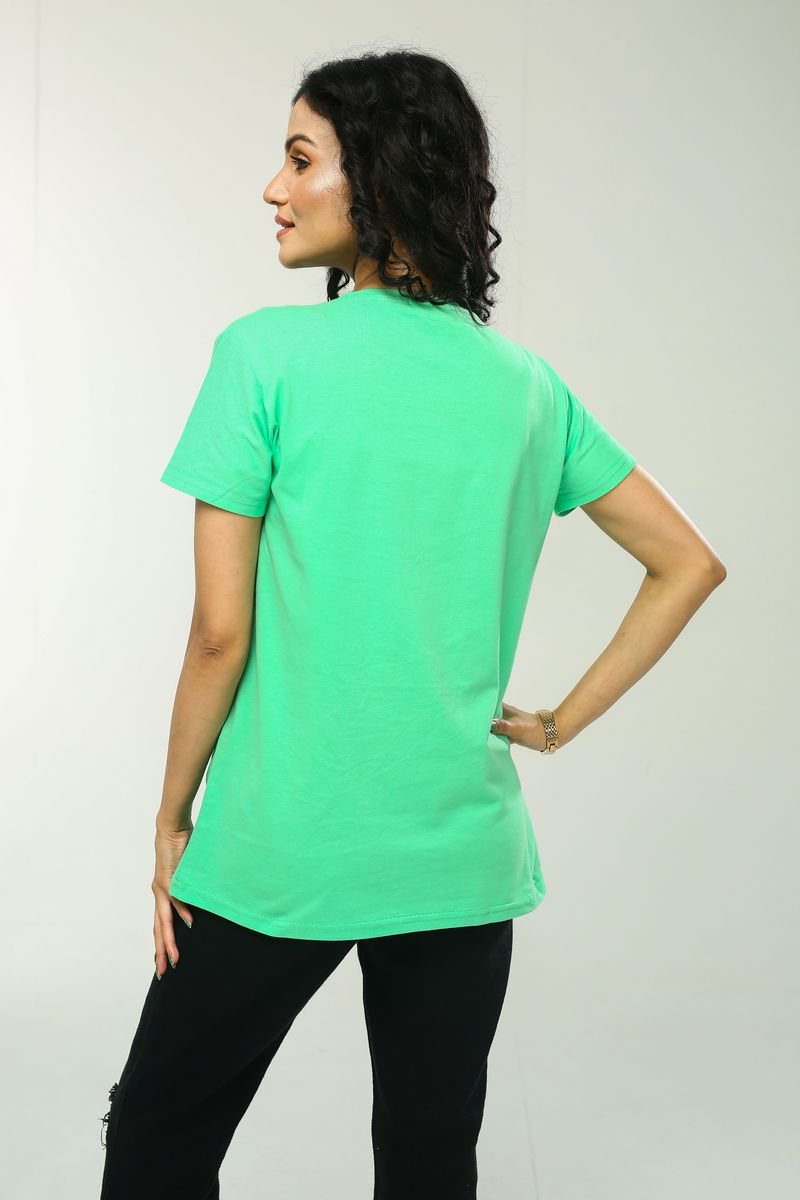 Showstopper Pastel Green Cotton T-shirt TS-0623 00009