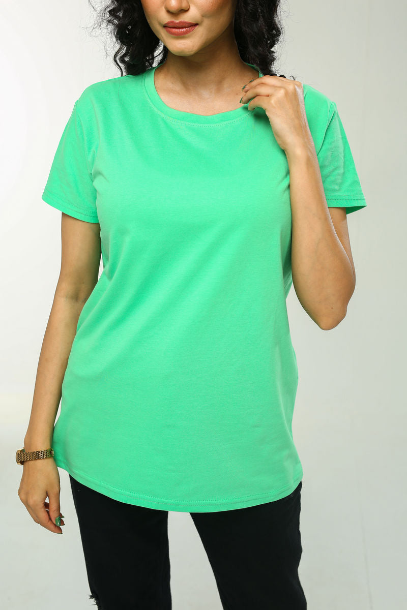 Showstopper Pastel Green Cotton T-shirt TS-0623 00009