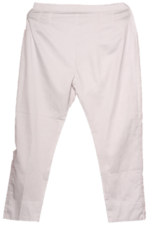 Showstopper White Spandex Cotton Fabric Straight Pant Women 0523 000187