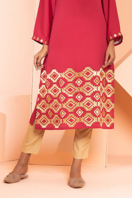 Showstopper Maroon Cherry Georgette Kurti Women J10 - showstopperbd.com