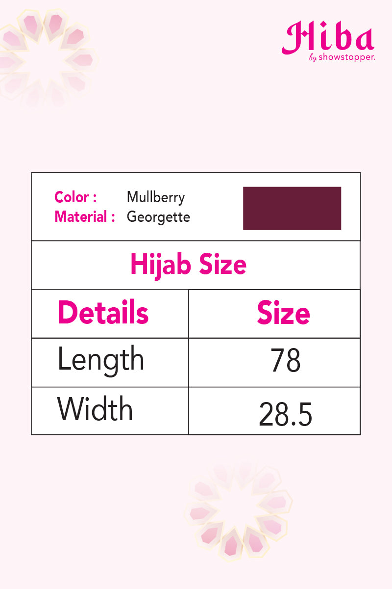 Hiba Mulberry Georgette Hijab Women 0223 000153