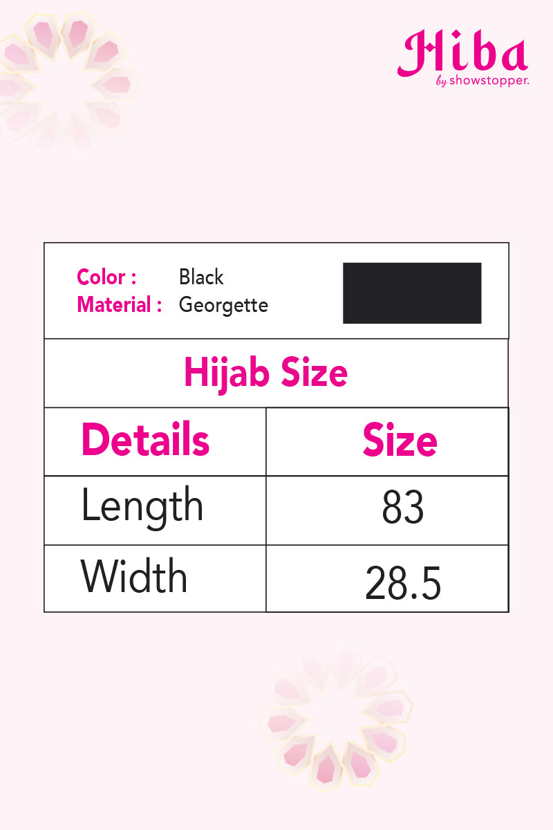 Hiba Black Georgette Hijab Women 0223 000154