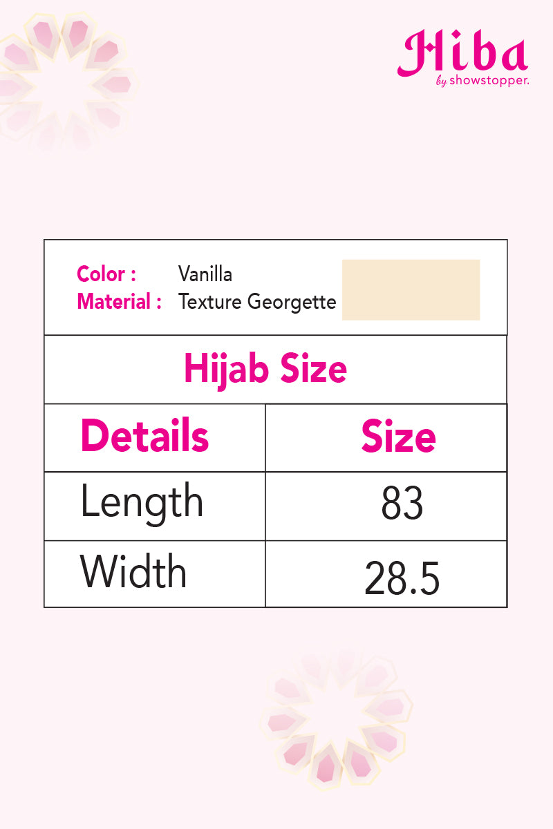 Hiba Vanilla Texture Georgette Hijab Women 0223 000155